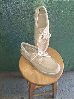 Rocket Dog Men's Beige Canvas Boat Sneakers